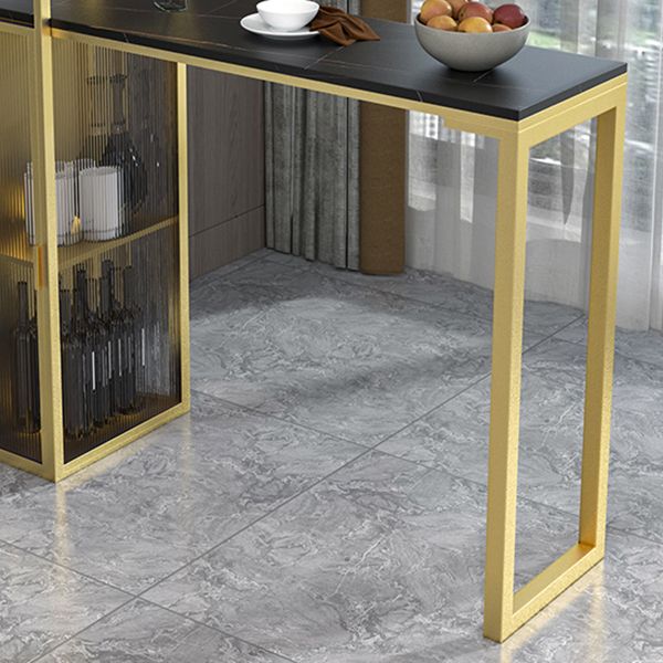 Glam Style Stone Top Counter Table 42-inch Height Table with Wine Rack for Dining Room Clearhalo 'Bar Furniture' 'Bar Tables' 'bar_tables' 'furn' 'furn_bar_tables' 'Furniture' 'furniture_bar_tables' 'Kitchen & Dining Furniture' 1200x1200_d848be60-da24-4c4b-9ad0-fd58e25daece