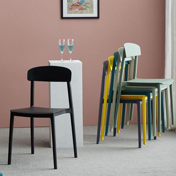 Modern Stackable Plastic Chair Open Back Dining Side Chair for Dining Room Clearhalo 'Dining Chairs' 'Dining Tables & Seating' 'dining_chair' 'furn' 'furn_dining_chair' 'Furniture' 'furniture_dining_chair' 'Kitchen & Dining Furniture' 1200x1200_d848e700-7cf6-4f65-b928-708f7c17fb76