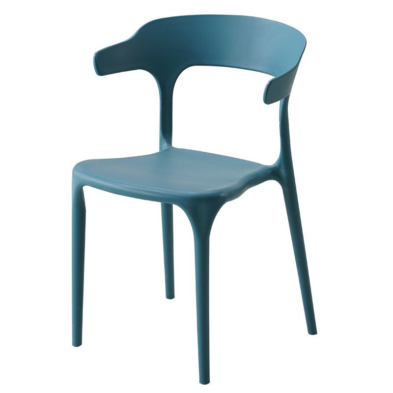 Home Stackable Contemporary Arm Chair Open Back Plastic Dining Room Chair Clearhalo ' kitchen&dining_furn' 'Dining Chairs' 'Dining Tables & Seating' 'dining_chair' 'furn' 'furn_dining_chair' 'Furniture' 'furniture_dining_chair' 'Kitchen & Dining Furniture' 'kitchen' 1200x1200_d8491668-6855-4e99-ae5d-29da5b8b975c
