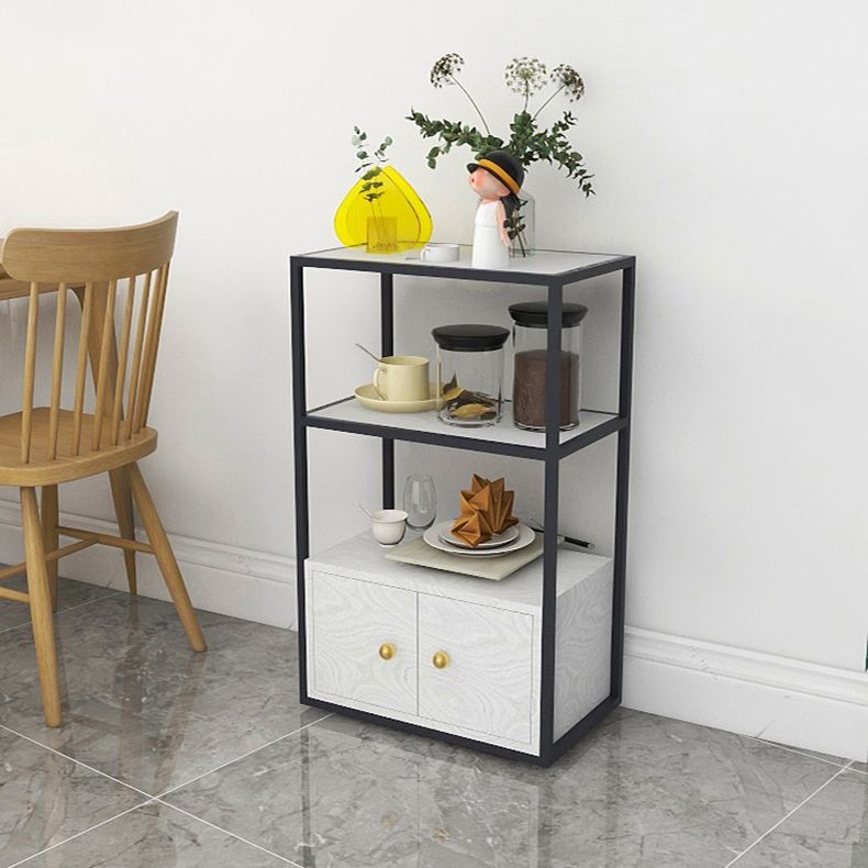 Glam Style Open Bookshelf Etagere Shelf Bookcase with Cabinet for Home Clearhalo 'Bookcases' 'furn' 'furn_bookcases' 'Furniture' 'furniture_bookcases' 'Office Furniture' 1200x1200_d8499a23-50f0-478c-b90e-eda887be730e