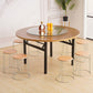 Round Folding Table Tripod Base Dining Table for Kitchen Dining Room
