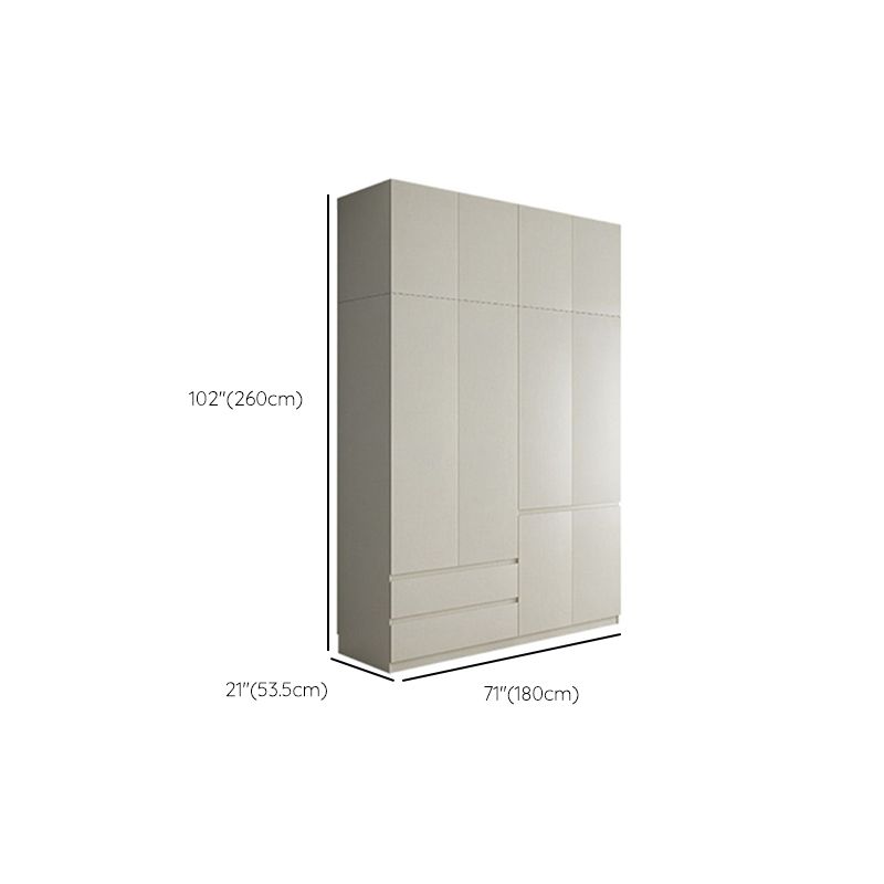 Engineered Wood Wardrobe Cabinet with Shelves Hinged Wardrobe Armoire Clearhalo 'Armoires & Wardrobes' 'armoires_wardrobes' 'Bedroom Furniture' 'furn' 'furn_armoires_wardrobes' 'Furniture' 1200x1200_d84c3f45-9399-411c-886a-036161bc0517
