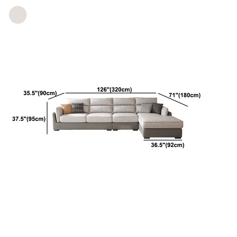 Solid Wood Sofa Square Arm Removable Cushions Faux Leather for Living Room