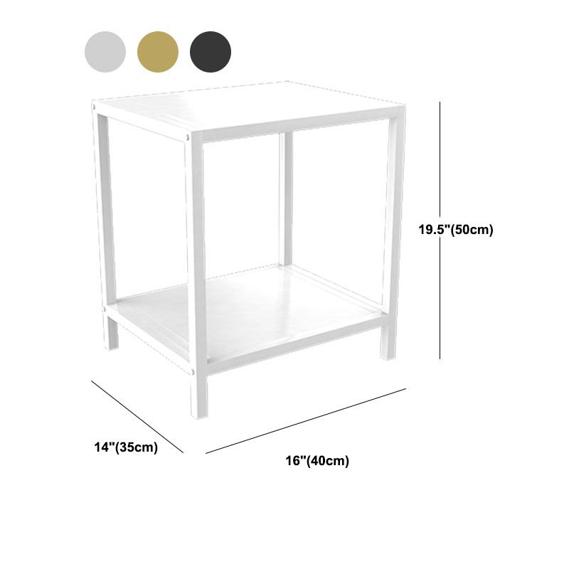 Open Rangement Accent Table Table table de nuit en métal moderne