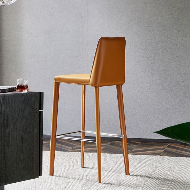 Sgabello da bar in pelle moderna sgabello da banco posteriore per sala da pranzo
