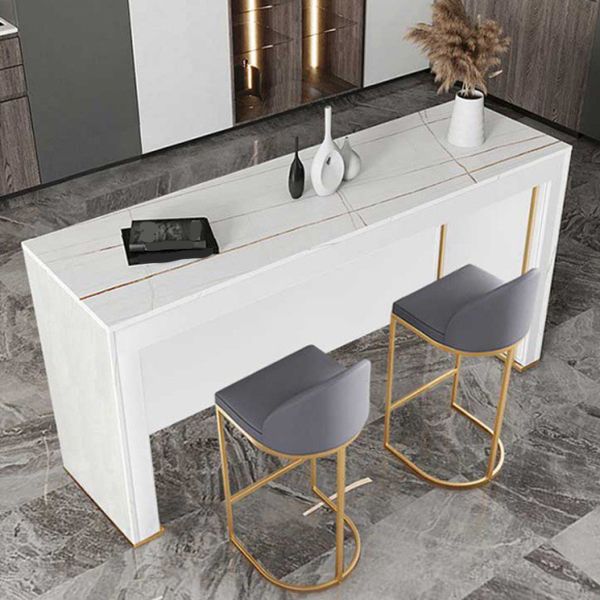 Modern Rectangle Bar Counter Table Sintered Stone Dining Table for Kitchen Clearhalo 'Bar Furniture' 'Bar Tables' 'bar_tables' 'furn' 'furn_bar_tables' 'Furniture' 'furniture_bar_tables' 'Kitchen & Dining Furniture' 1200x1200_d84d8dab-0cfc-495a-a175-95d9a5d0b9c0
