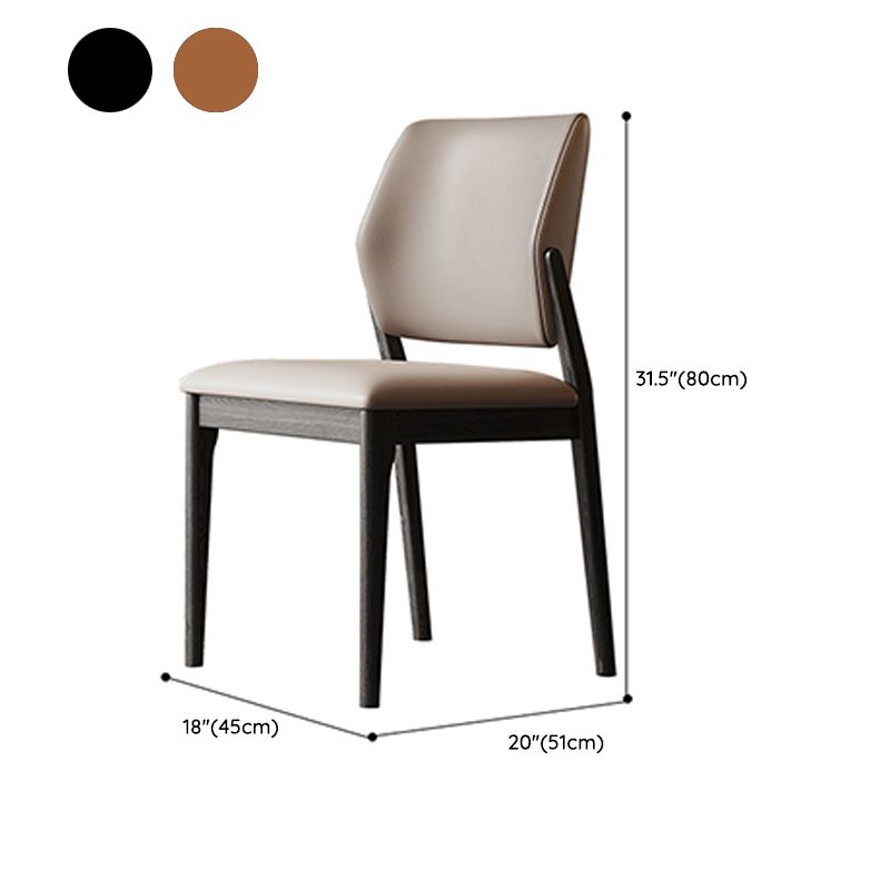 Modern Simple Side Chair Wooden Frame Side Dining Chair for Bedroom Clearhalo 'Dining Chairs' 'Dining Tables & Seating' 'dining_chair' 'furn' 'furn_dining_chair' 'Furniture' 'Kitchen & Dining Furniture' 1200x1200_d84e1660-8f52-41fb-b14a-a1103a7e75fb