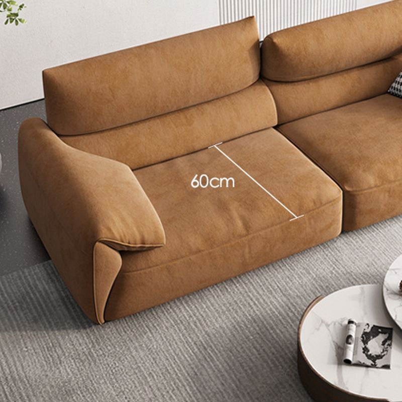 Adjustable Sewn Pillow Back Sofa Modern Pillow Top Arm Sofa in Brown Clearhalo 'furn' 'furn_sofas' 'Furniture' 'Living Room Furniture' 'Sofa' 'sofas' 1200x1200_d84e5d2f-55c8-487d-b560-9778f8cc068d