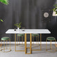 Contemporary Rectangle Dining Room Table Sintered Stone Drop-Leaf Table,59"L x 28.7"H Clearhalo ' dining_table' 'Dining Tables & Seating' 'Dining Tables' 'furn' 'furn_dining_table' 'Furniture' 'furniture_dining_table' 'Kitchen & Dining Furniture' 'kitchen&dining_furn' 'kitchen' 'kitchen_dining_table' 1200x1200_d84e83a8-3ab6-461c-a466-d6de7ee1bd3c