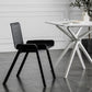Contemporary Dining Plastic Chairs Armless Chair with Wood Legs for Home