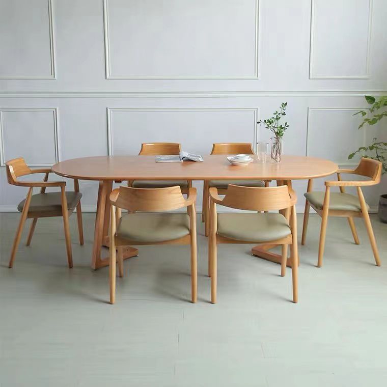 Modern Rectangle 1/2/5/7 Pieces Dining Set Solid Wood Dining Table with Chairs Clearhalo 'Dining Room Sets' 'Dining Tables & Seating' 'dining_room_set' 'furn' 'furn_dining_room_set' 'Furniture' 'furniture_dining_room_set' 'Kitchen & Dining Furniture' 'kitchen&dining_furn' 'kitchen' 1200x1200_d84fa018-9741-43e4-a307-1201e951db89