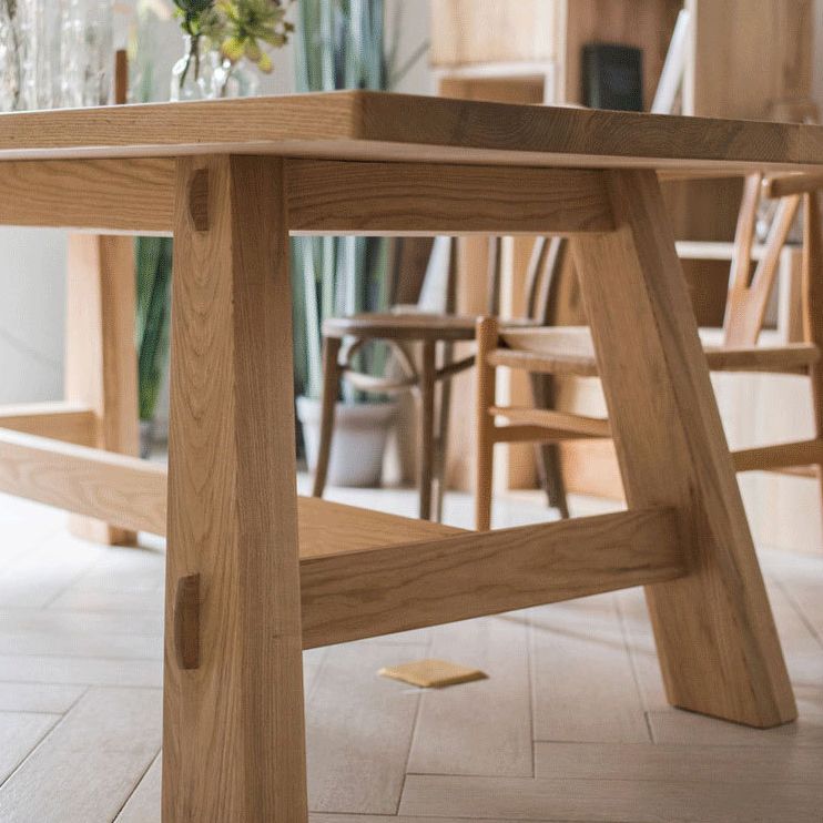 Table à manger à chevalet rectangle