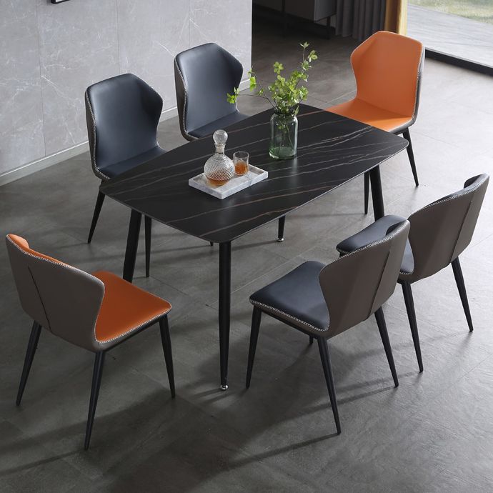 Wingback stoel metalen industriële keuken eetkamer zijstoel