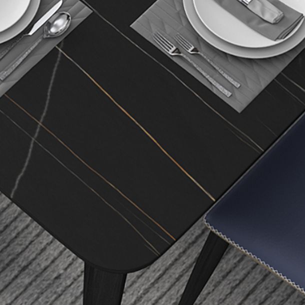Rectangle Shape Industrial Dining Table Fixed Table with Sintered Stone Clearhalo 'Dining Tables & Seating' 'Dining Tables' 'dining_table' 'furn' 'furn_dining_table' 'Furniture' 'furniture_dining_table' 'Kitchen & Dining Furniture' 'kitchen' 'kitchen_dining_table' 1200x1200_d8533048-ab54-4b70-83eb-24351a365191