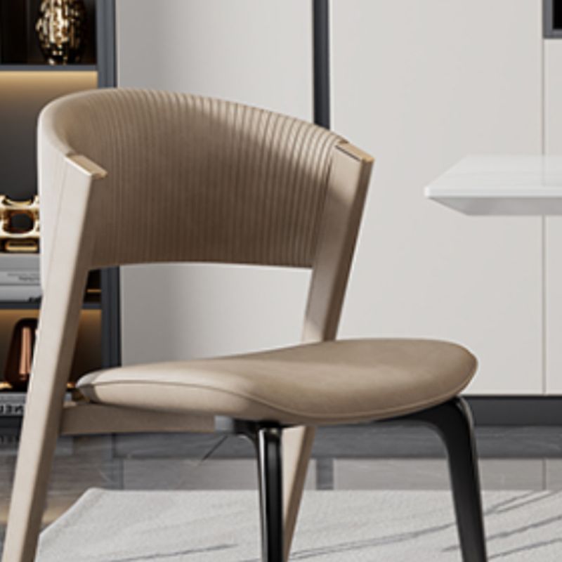 Open rug dineren accentstoel gestoffeerde eetkamerstoel voor huis