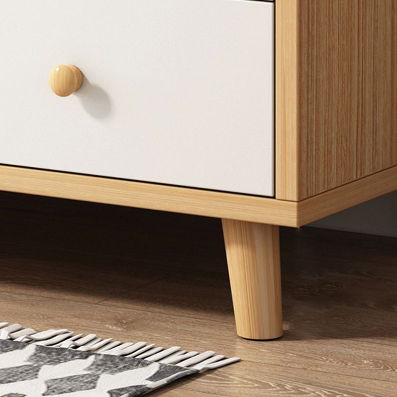 Contemporary Rectangle Storage Cabinet with Drawer Wooden Accent Cabinet