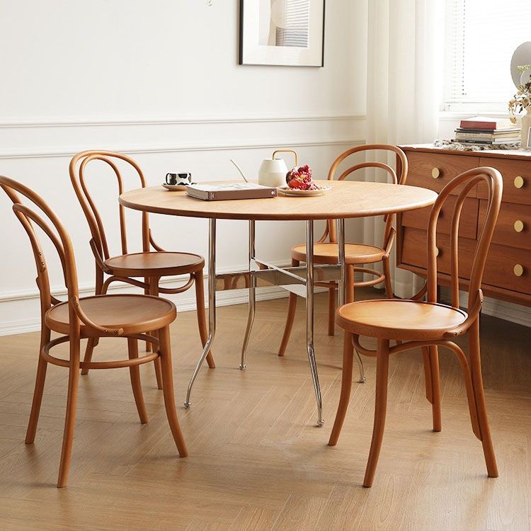 Wood Traditional Kitchen Dining Room Chair Windsor Back Side Chair Clearhalo 'Dining Chairs' 'Dining Tables & Seating' 'dining_chair' 'furn' 'furn_dining_chair' 'Furniture' 'furniture_dining_chair' 'Kitchen & Dining Furniture' 1200x1200_d854ddfe-4234-403a-9ac7-bcb3ee0527f3