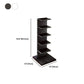 Contemporary Vertical Wooden Book Shelf Closed Back Home Shelf Bookcase