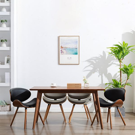 Modern Style Dining Side Chair Armless Single Chair for Kitchen with Wooden Legs Clearhalo ' kitchen&dining_furn' 'Dining Chairs' 'Dining Tables & Seating' 'dining_chair' 'furn' 'furn_dining_chair' 'Furniture' 'furniture_dining_chair' 'Kitchen & Dining Furniture' 'kitchen' 1200x1200_d857e120-c22f-401e-a7ec-1ef13b4333df