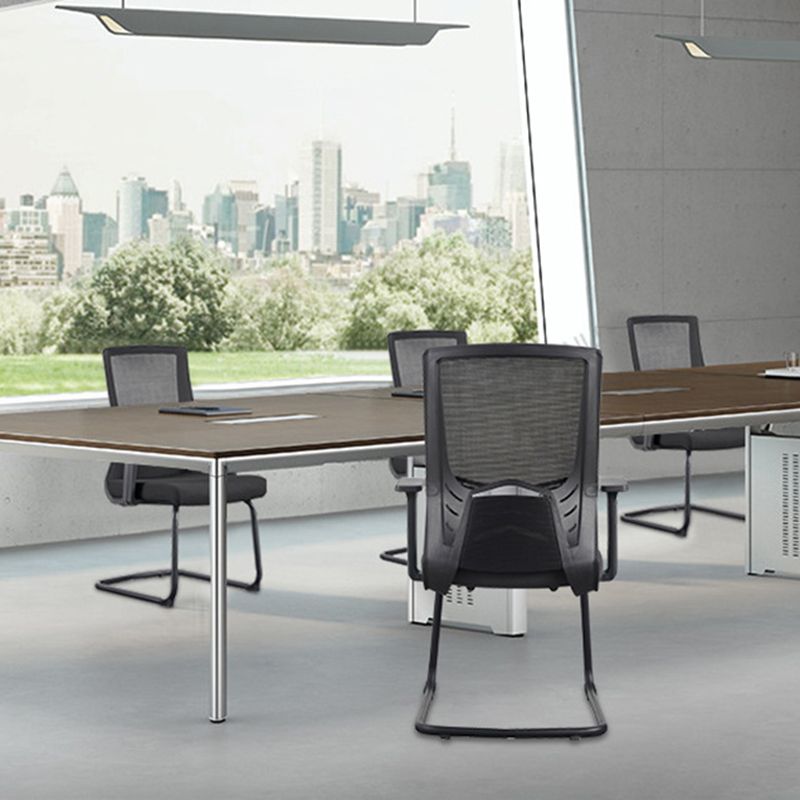 Contemporary Chrome Frame Arm Chair High Back Office Desk Chair Clearhalo 'furn' 'furn_office_chair' 'Furniture' 'Office Chairs' 'Office Furniture' 'office_chair' 1200x1200_d859324c-b800-4c02-bc9d-a49b3ca45cff