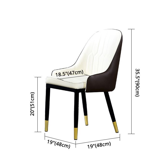 Leather Kitchen Side Chair 19'' Wide Dining Parsons Chair for Restaurant Clearhalo ' kitchen&dining_furn' 'Dining Chairs' 'Dining Tables & Seating' 'dining_chair' 'furn' 'furn_dining_chair' 'Furniture' 'furniture_dining_chair' 'Kitchen & Dining Furniture' 'kitchen' 1200x1200_d8593323-349c-40dc-bef2-543743d83f9e