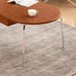 Steel 4 Legs Cocktail Table Oval Wood Top Coffee Table with Drawer Clearhalo 'Coffee & Accent Tables' 'Coffee Tables' 'coffee_tables' 'furn' 'furn_coffee_tables' 'Furniture' 'Living Room Furniture' 1200x1200_d859de92-199f-4333-a38b-d672ba244103