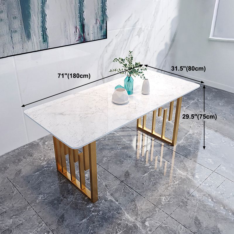Traditional Luxury Dining Table Metal Double Pedestal Rectangle Counter Dining Table Clearhalo 'Dining Tables & Seating' 'Dining Tables' 'dining_table' 'furn' 'furn_dining_table' 'Furniture' 'furniture_dining_table' 'Kitchen & Dining Furniture' 'kitchen' 'kitchen_dining_table' 1200x1200_d85a48bb-b5fa-4f3e-9bd6-cb8a9d940d08