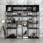 Industrial Antique Finish Shelf Bookcase Etagere Metal Bookshelf