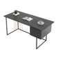 Glam Office Desk 23.62"Wide Curved Executive Desk with 2 Storage Drawers