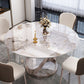 Contemporary Round Pedestal Dining Table Stone Matte Finish Table Clearhalo 'Dining Tables & Seating' 'Dining Tables' 'dining_table' 'furn' 'furn_dining_table' 'Furniture' 'Kitchen & Dining Furniture' 1200x1200_d85d7923-b4ea-44ce-be2b-e8e58dc18970