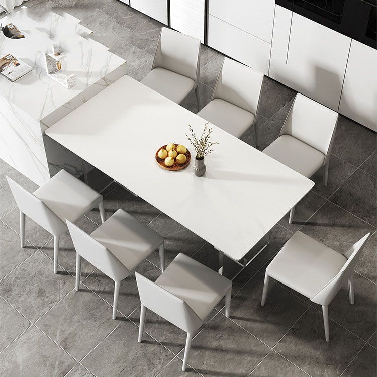 Glam Dinette Set with Solid Back Chairs 1/2/4/6/7/8 Pieces Glossy White Dining Table Set Clearhalo 'Dining Room Sets' 'Dining Tables & Seating' 'dining_room_set' 'furn' 'furn_dining_room_set' 'Furniture' 'Kitchen & Dining Furniture' 1200x1200_d85e82bd-0c29-4770-9eec-ca6bcd30262c