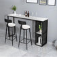 Glam Faux Marble Bistro Bar Table Rectangle Metal Base Bar Table with Storage Clearhalo 'Bar Furniture' 'Bar Tables' 'bar_tables' 'furn' 'furn_bar_tables' 'Furniture' 'Kitchen & Dining Furniture' 1200x1200_d85e8bc7-62b4-4ece-b142-71db15c28030