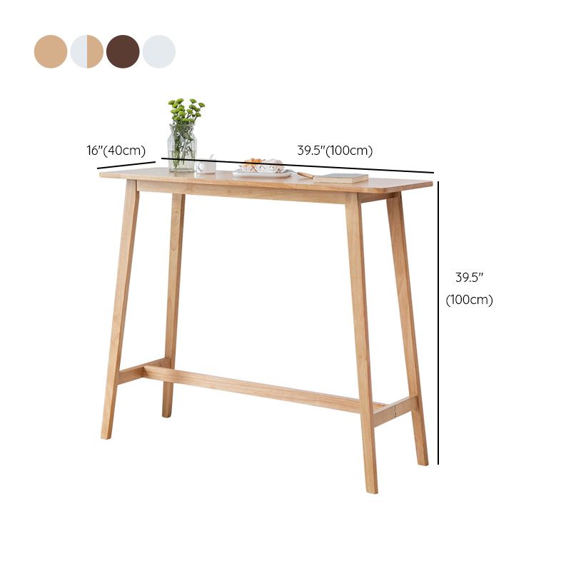Contemporary Rectangle Bar Table Solid Wood Counter Height Bar Dining Table Clearhalo 'Bar Furniture' 'Bar Tables' 'bar_tables' 'furn' 'furn_bar_tables' 'Furniture' 'Kitchen & Dining Furniture' 1200x1200_d85fbe7c-aeb9-4596-b64b-ad490dbe8d5c