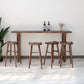 Industrial 1/2/4/5 Pieces Bar Table Set Rectangle Bar Table with Wooden High Stools Clearhalo 'Bar Furniture' 'furn' 'furn_home_bar_bar_sets' 'Furniture' 'Home Bars & Bar Sets' 'home_bar_bar_sets' 'Kitchen & Dining Furniture' 1200x1200_d861bc08-c8fb-43df-adff-062470381fa7
