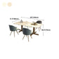 Mesa de comedor de lujo tradicional mesa de comedor rectangular de mármol blanco para casa