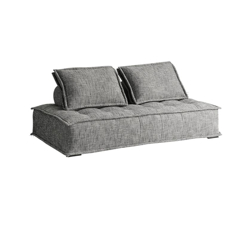 Almohadas contemporáneas asientos estacionarios estándar de lino sin brazo