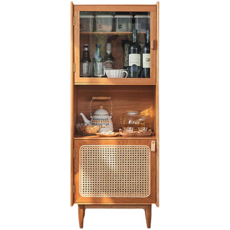 51.18 "H buffet de style contemporain Serveur de restauration en bois massif avec 2 portes