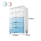 Plastic Storage Cabinet Modern Non-Hanging Wardrobe Armoire for Home