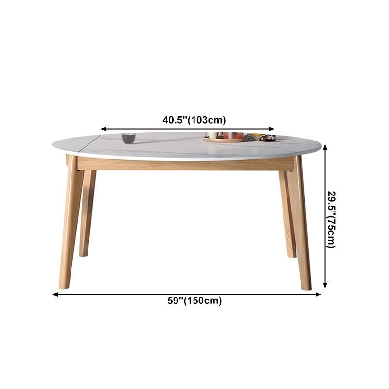 Modern Round Dining Table White Sintered Stone Dining Table with Wooden Base Clearhalo ' dining_table' 'Dining Tables & Seating' 'Dining Tables' 'furn' 'furn_dining_table' 'Furniture' 'furniture_dining_table' 'Kitchen & Dining Furniture' 'kitchen&dining_furn' 'kitchen' 'kitchen_dining_table' 1200x1200_d866fd40-d375-43c8-aca8-23817d62a0d8