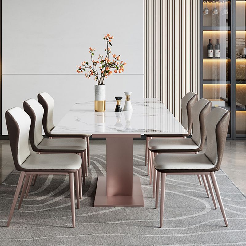 Contemporary 1/4/6/7/9 Pieces Dining Chairs Set Stone Rectangle Furniture Clearhalo 'Dining Room Sets' 'Dining Tables & Seating' 'dining_room_set' 'furn' 'furn_dining_room_set' 'Furniture' 'Kitchen & Dining Furniture' 1200x1200_d867838a-d7b9-4e5b-a9ae-829cdb8dd2bc