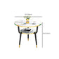 Modern Stone Storable Dining Table Metal Base for Dining Room Clearhalo 'Dining Tables & Seating' 'Dining Tables' 'dining_table' 'furn' 'furn_dining_table' 'Furniture' 'Kitchen & Dining Furniture' 1200x1200_d86985cc-45b9-4efb-8a1e-7a9f2d5ef207