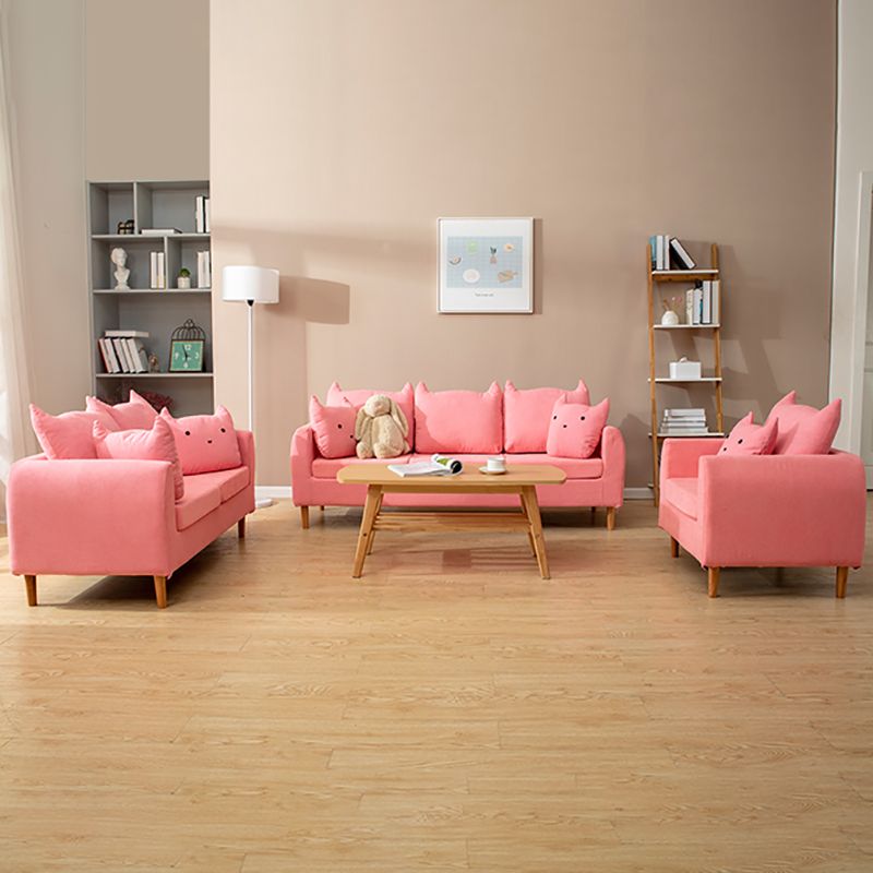 Loose Back Square Arm Standard Sofa 25.5"W Cotton Blend Sofa for Living Room Clearhalo 'furn' 'furn_sofas' 'Furniture' 'furniture_sofas' 'Living Room Furniture' 'Sofa' 'sofas' 1200x1200_d86a0eec-fac3-47b6-8dd7-80dfc972de59