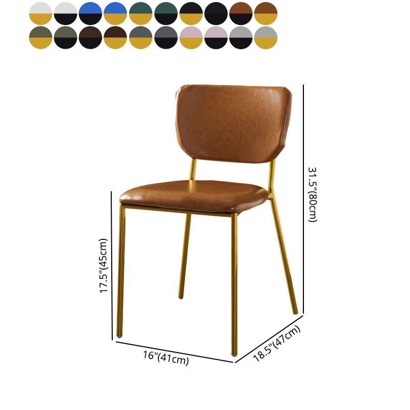 Nordic Style Dining Chairs Armless Open Back Stackable Chairs with Metal Legs Clearhalo ' kitchen&dining_furn' 'Dining Chairs' 'Dining Tables & Seating' 'dining_chair' 'furn' 'furn_dining_chair' 'Furniture' 'furniture_dining_chair' 'Kitchen & Dining Furniture' 'kitchen' 1200x1200_d86ab0e2-ecb9-4b6c-ad37-fab82eca9e8d