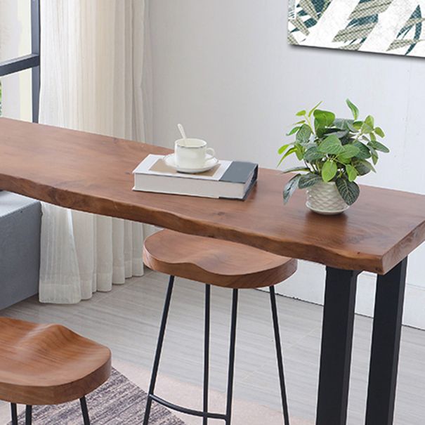 Set de mostrador de madera maciza industrial 1/2/3 Piezas taburete de bar de sala de estar y mesa