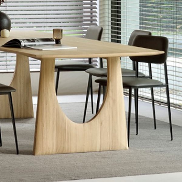 Rectangle Pine Wood Table for Restaurant Modern Dining Table with Double Pedestal Clearhalo ' dining_table' 'Dining Tables & Seating' 'Dining Tables' 'furn' 'furn_dining_table' 'Furniture' 'furniture_dining_table' 'Kitchen & Dining Furniture' 'kitchen&dining_furn' 'kitchen' 'kitchen_dining_table' 1200x1200_d86d4df1-3562-4cc0-bd4a-5a9c9fa1f766