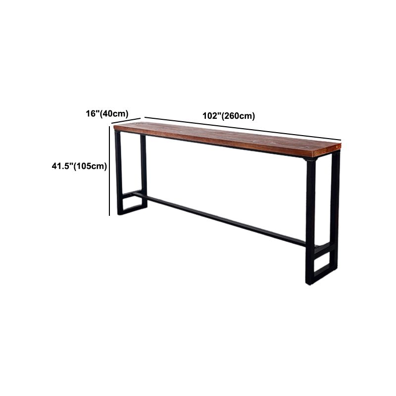 Juego de mesa de bar rectangular industrial, mesa de mostrador de madera de 1/6/9 piezas