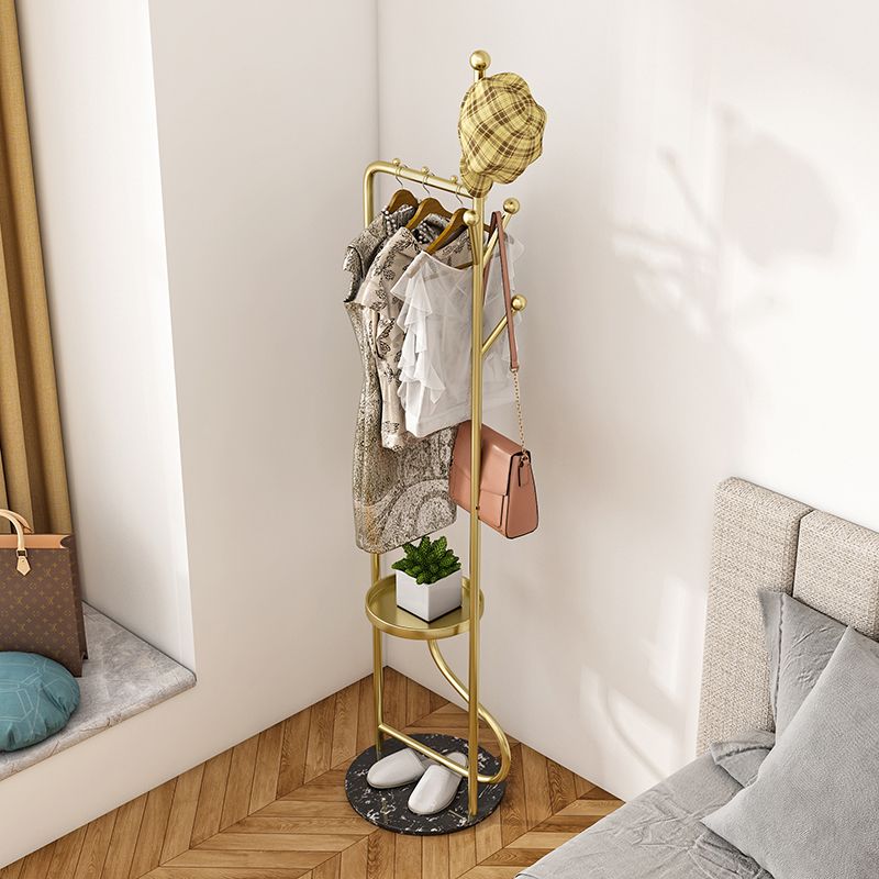 Gorgeous Metal Coat Rack Creative Coat Hooks Hall Stand with Shelve Clearhalo 'Entry & Mudroom Furniture' 'furn' 'furn_hall_tree_coat_racks' 'Furniture' 'Hall Trees & Coat Racks' 'hall_tree_coat_racks' 1200x1200_d86fda75-34bb-4e25-8a62-b30134b01589