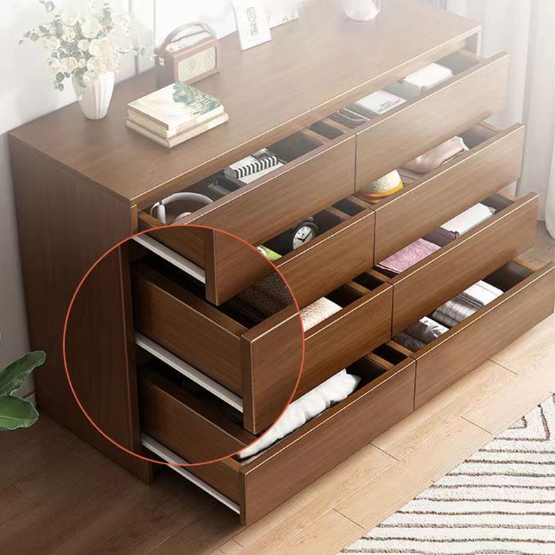 Tocador de madera tocador de cofre de almacenamiento contemporáneo con cajones