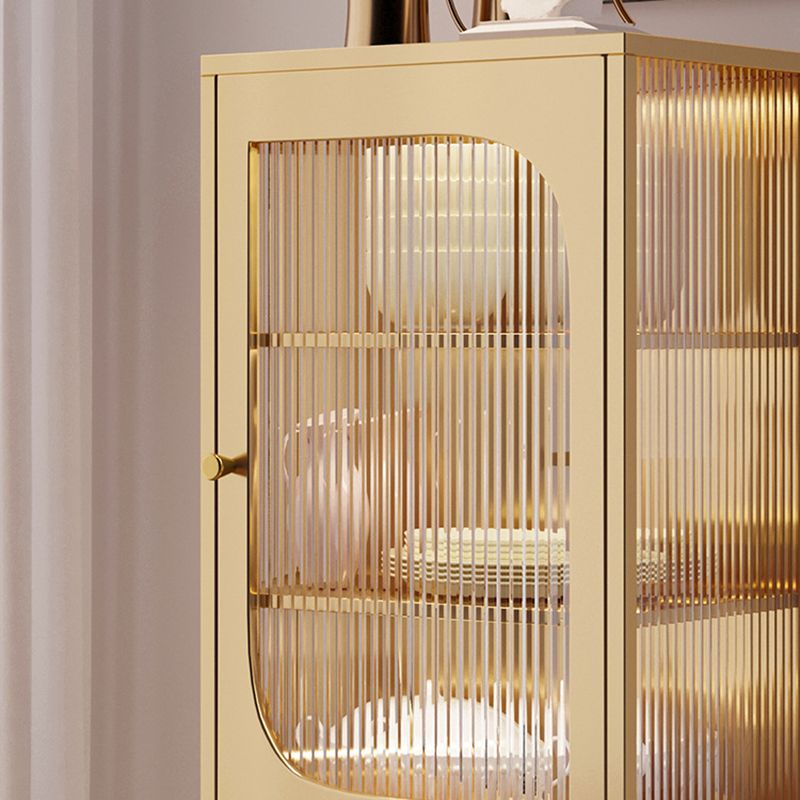 Curio Curio Curio Armading Metal Display con porta per soggiorno