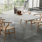 Contemporary Rectangle Dining Table Sintered Stone Dining Table with Clear Acrylic Double Pedestal Clearhalo ' dining_table' 'Dining Tables & Seating' 'Dining Tables' 'furn' 'furn_dining_table' 'Furniture' 'furniture_dining_table' 'Kitchen & Dining Furniture' 'kitchen&dining_furn' 'kitchen' 'kitchen_dining_table' 1200x1200_d872a8a8-5d11-49d2-aa7e-a4a7915a8b1b
